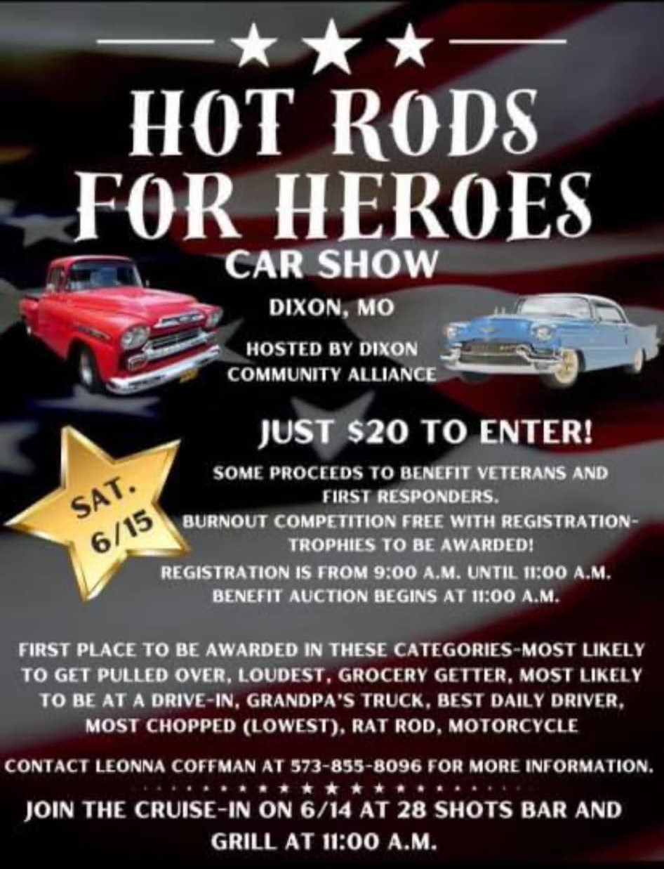 HOT RODS FOR HEROES Car Show & Friday Cruise – In
